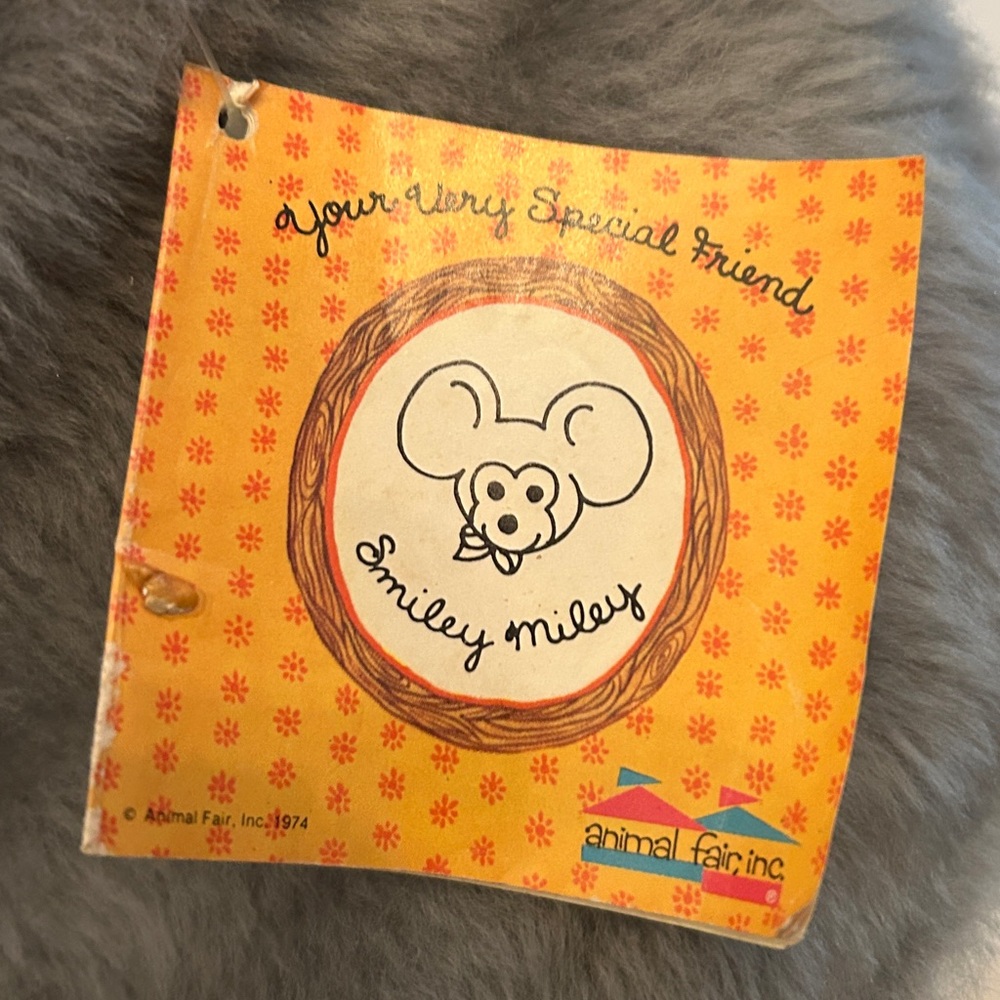 RARE 70’s Vintage Animal Fair Inc. Miley Mouse plush hand puppet Made in USA - Picture 3 of 17